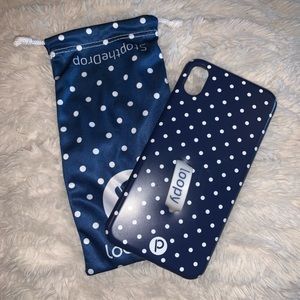 Loopy Case- Blue Polka Dot iPhone XS Max